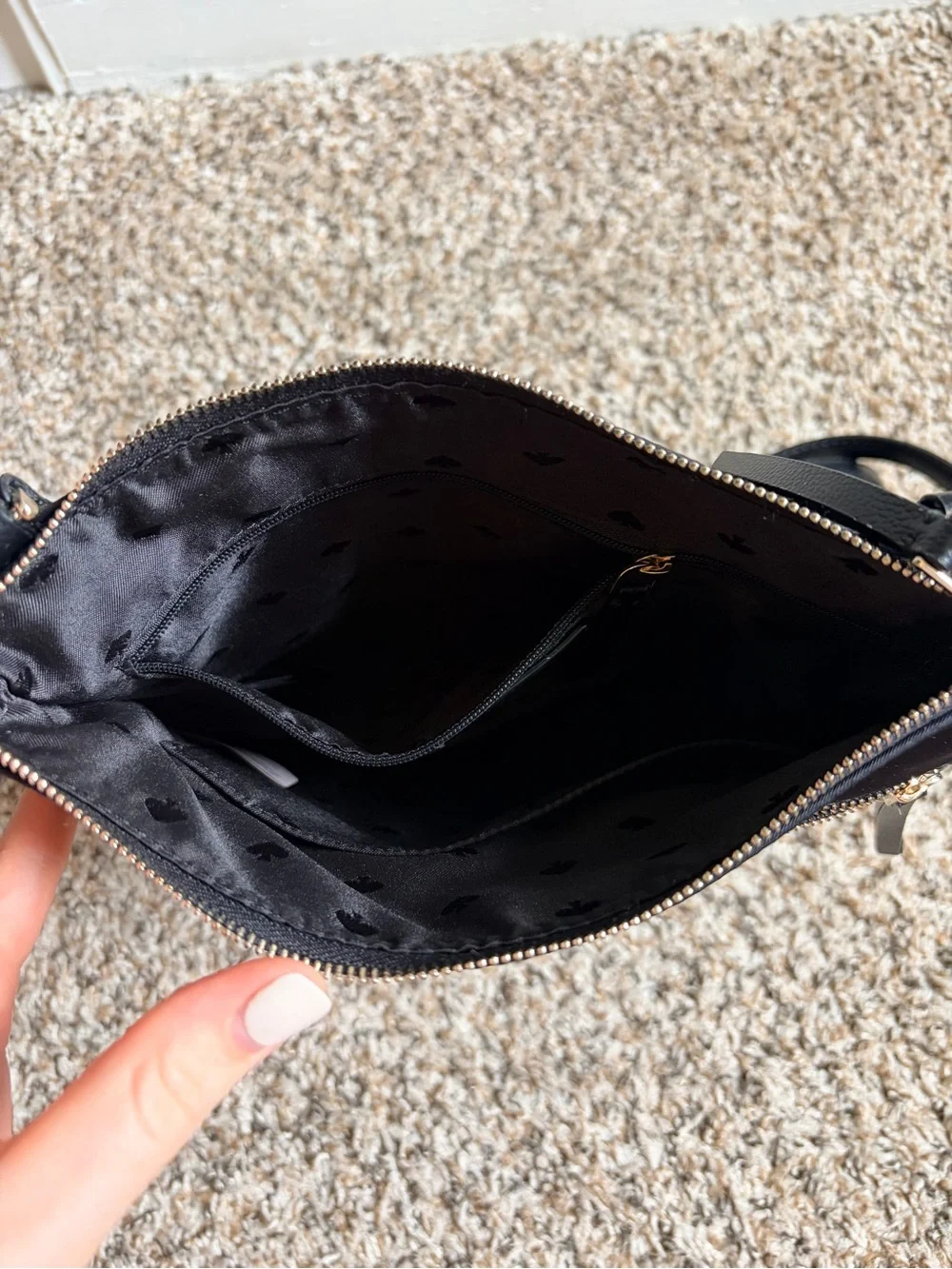 Kate Spade Outlet Dawn Flat Crossbody - Classic Black Nylon